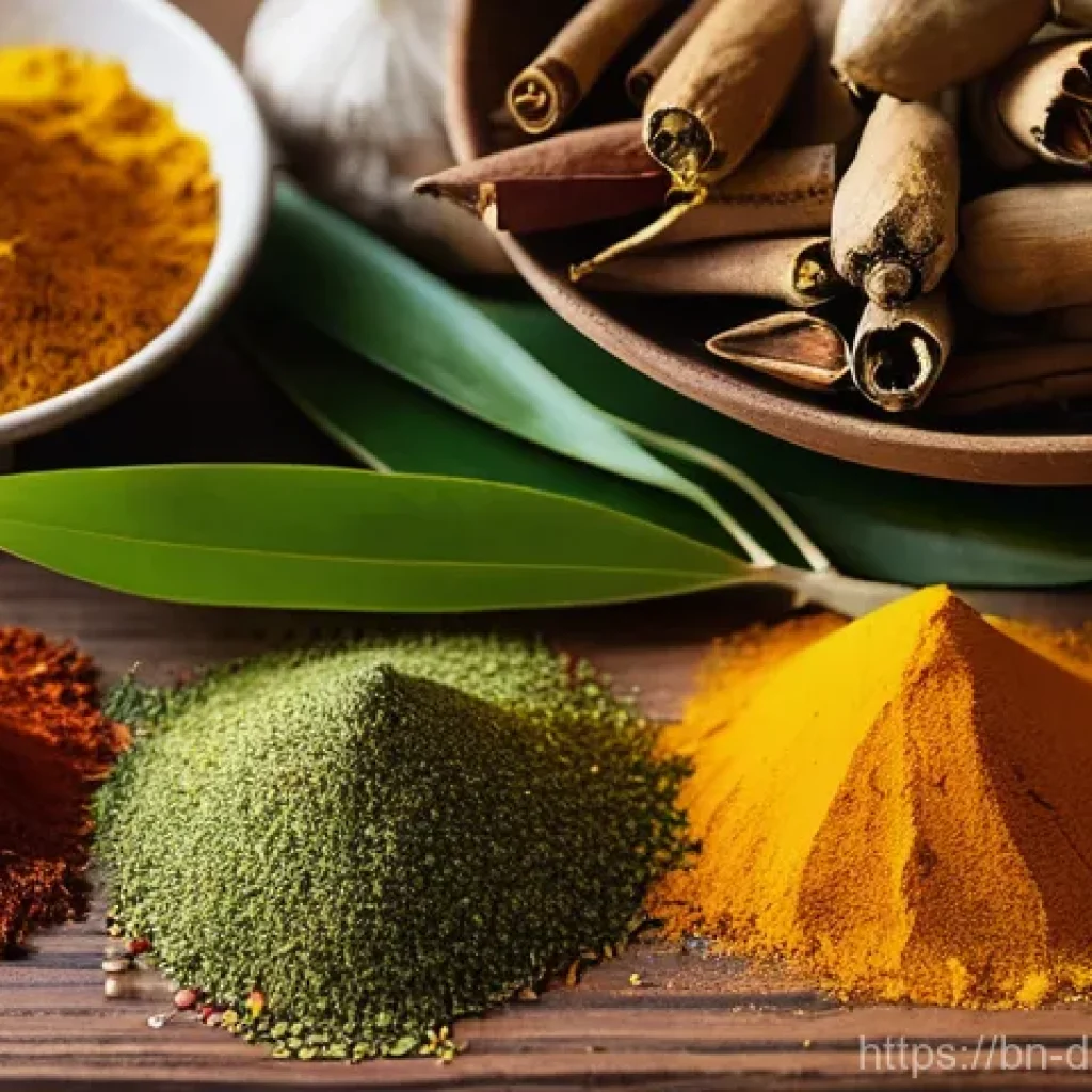 다문화 요리의 소스와 양념 원칙 - **Global Spice Market Journey:**
A vibrant, high-angle shot showcasing an array of aromatic spic...
